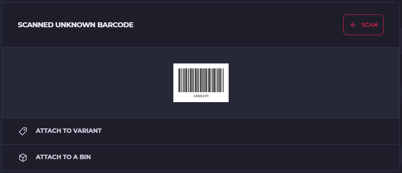 assign barcode to a product