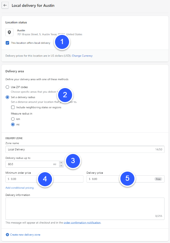shopify inventory management settings for local pickup