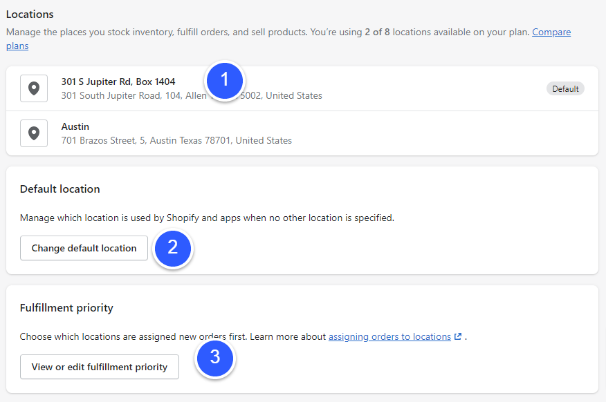 shopify inventory management locations