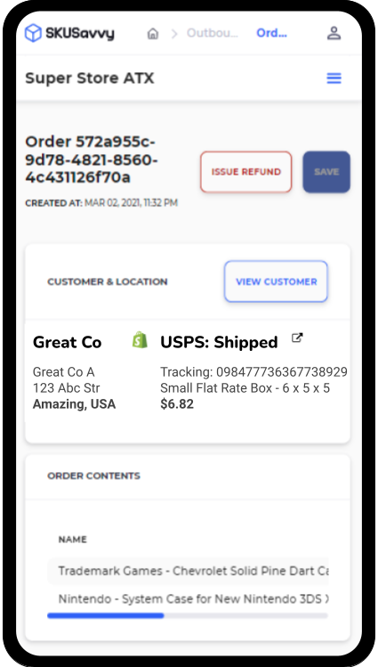 Mobile Shipping and Fulfillment Software